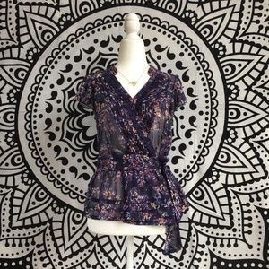 ⚡️SALE!⚡️ Romantic Sheer Elle Floral Top